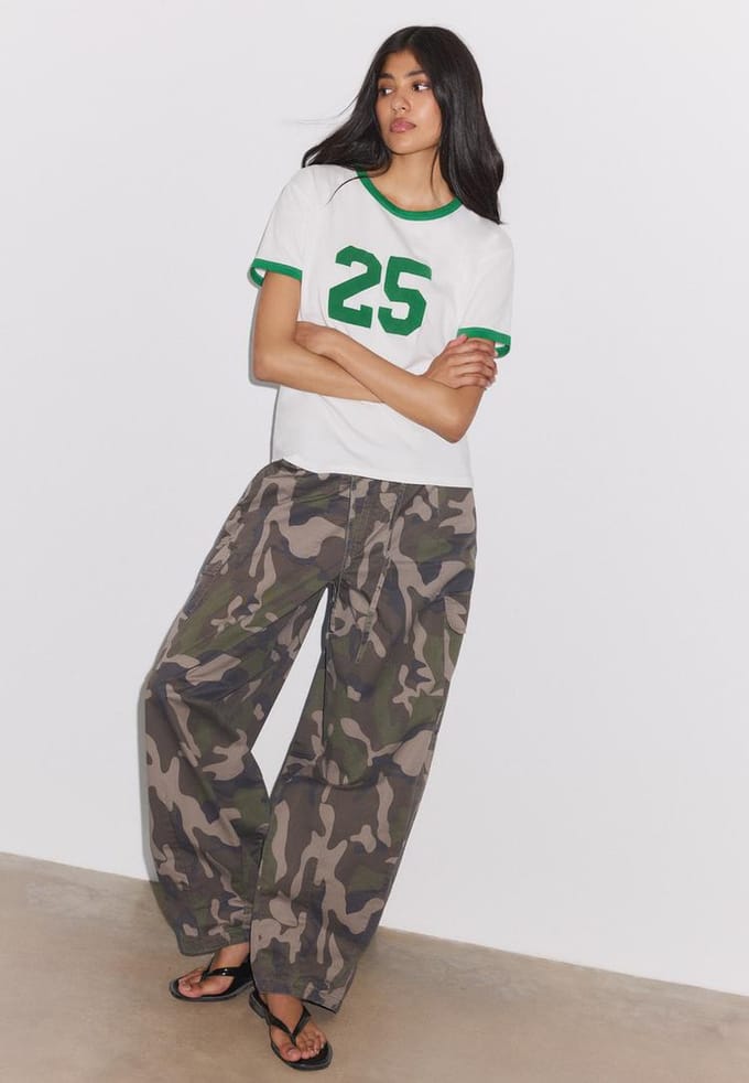 Stradivarius T-shirt met print  Groen XL