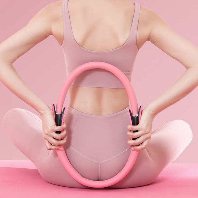 Without Lemon - Pilates Yoga Ring voor Full Body Workout - Spierversteviging, Core Training en Bekkenbodemoefeningen - Roze