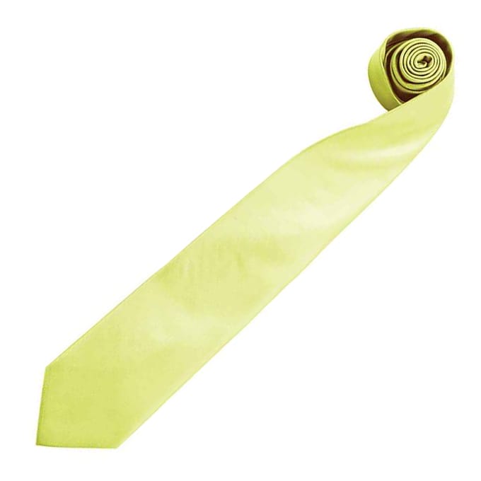 Premier Heren “Kleuren” Effen Mode / Zakelijk Stropdas (Limoen)