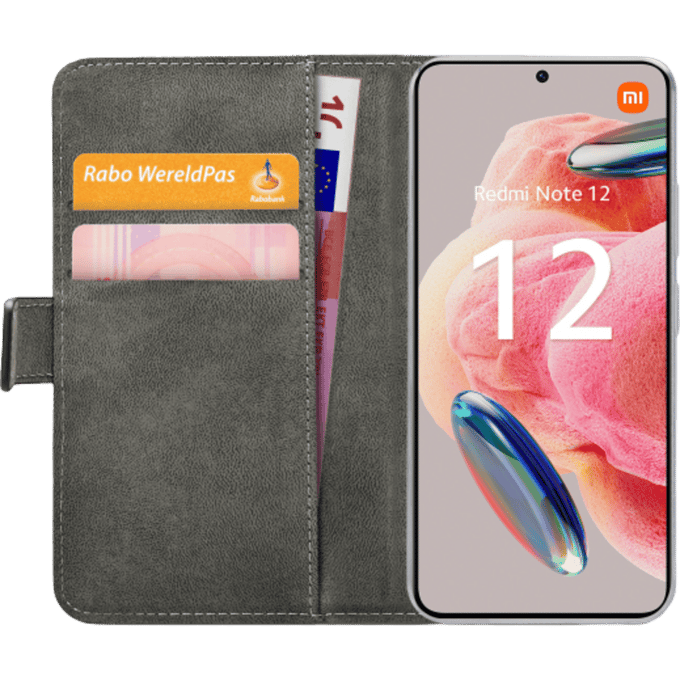 Mobilize Redmi Note 12 Portemonnee Hoesje Zwart