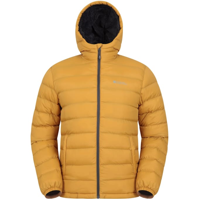 Mountain Warehouse Gewatteerde jas met imitatiebont voor heren (Mosterd)