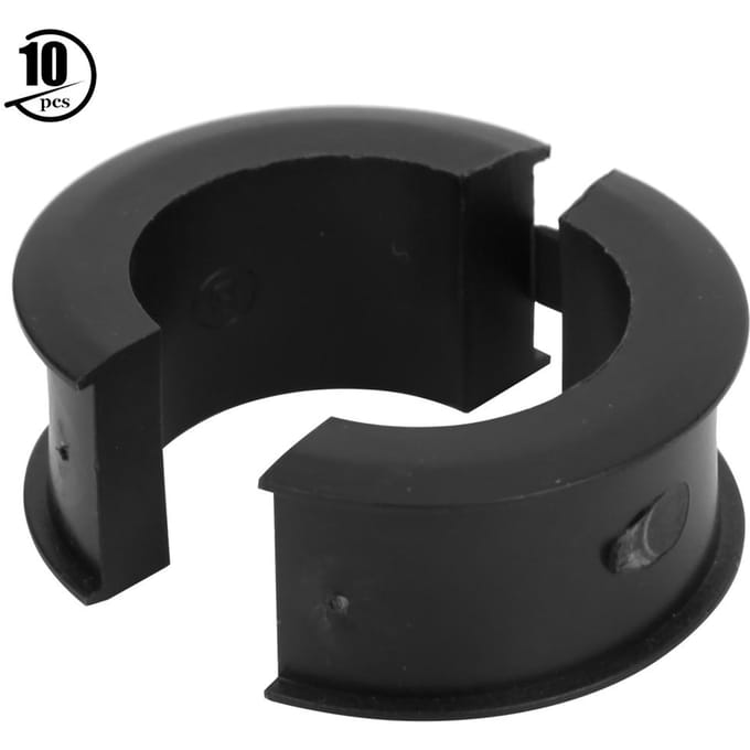 10 Pièces Accessoire de Guidon de Vélo pour 31,8 mm à 25,4 mm Support de Téléphone Porte-Bouteille Convertir Joint Type B black