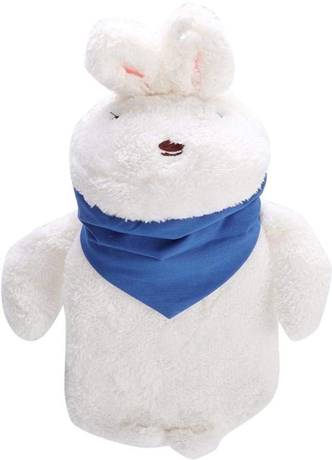 Dailygoody - Witte Konijn Warmwaterkruik met Pluche Puppetas - Hand
