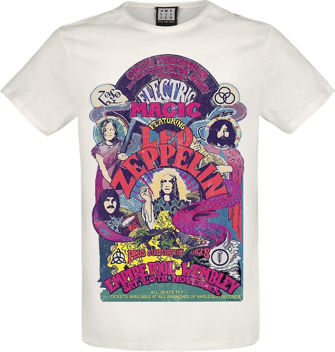 Led Zeppelin Amplified Collection - Electric Magic Heren T-shirt - gebroken wit - S