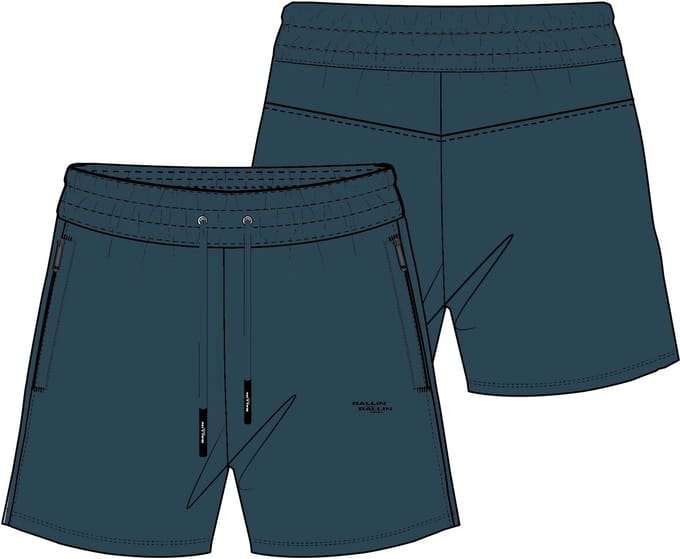 Ballin Amsterdam - Jongens Regular fit Shorts Sweat - Navy - Maat 8