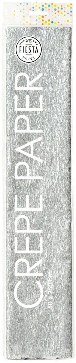 Crepe papier 50x250cm zilver