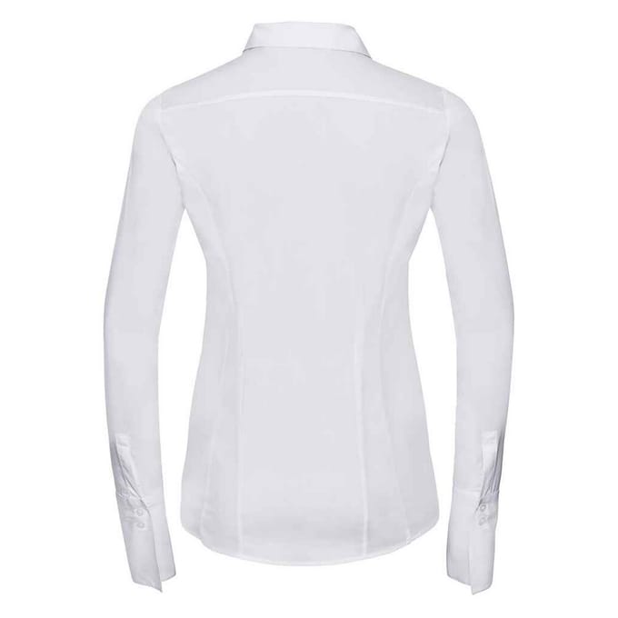 Russell Collection Dames/Dames Ultimate Stretch Formeel Overhemd (Wit)