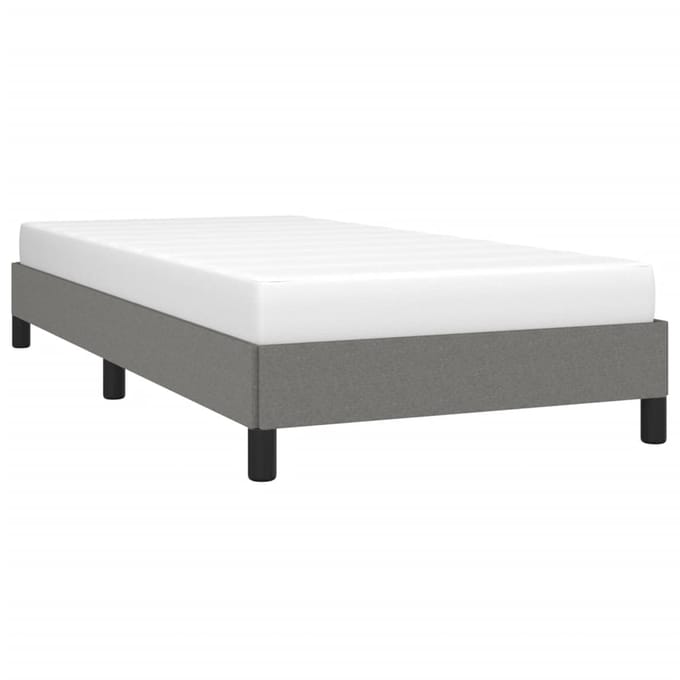 vidaXL - Bedframe - zonder - matras - 90x200 - cm - stof - donkergrijs