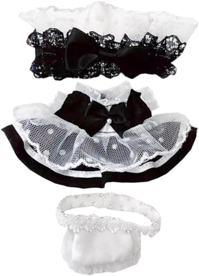 Pluche Pop Kleding Set 10cm - Jurkjes en Accessoires voor Knuffelpoppen