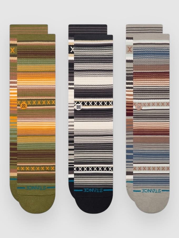 Stance Curren 3 Pack Sokken patroon