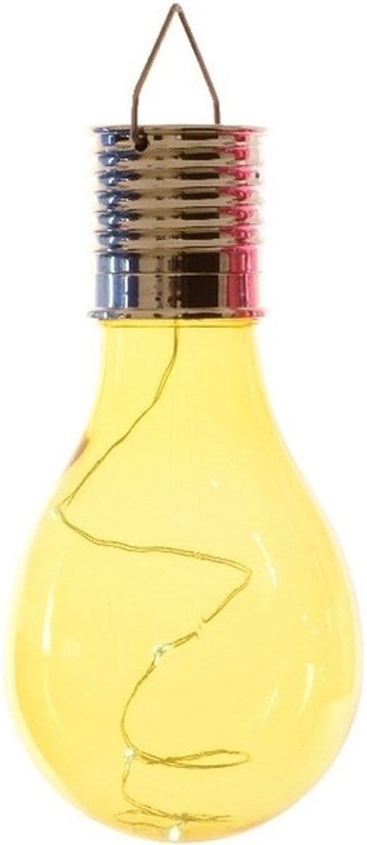 Lumineo Lampbolletje - LED - geel - solar verlichting - 14 cm - tuinverlichting