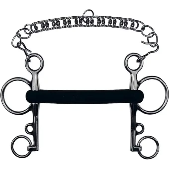 Pelham voor recht rubberen paard Feeling