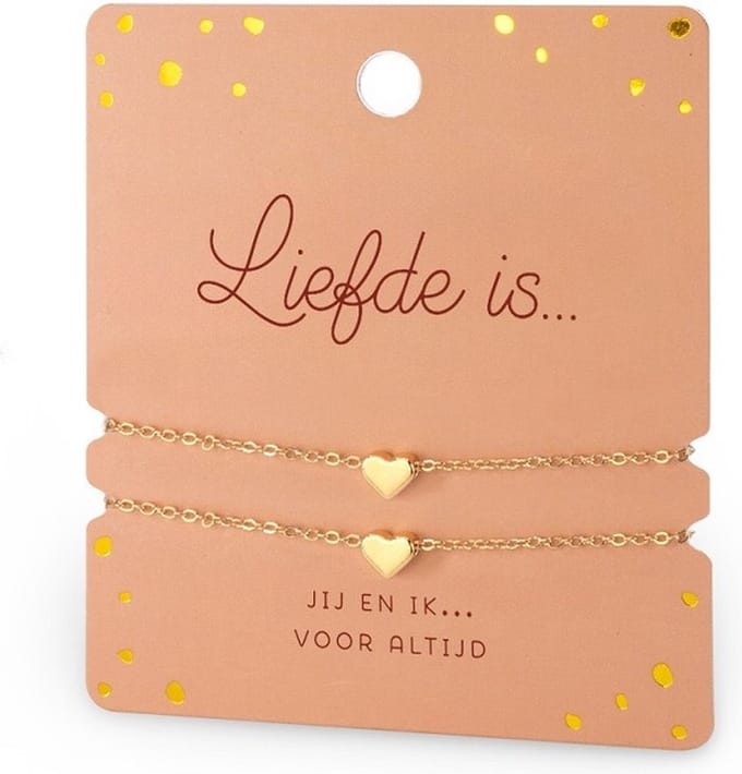 Armbandjes - Hartje - Liefde is jij en ik...