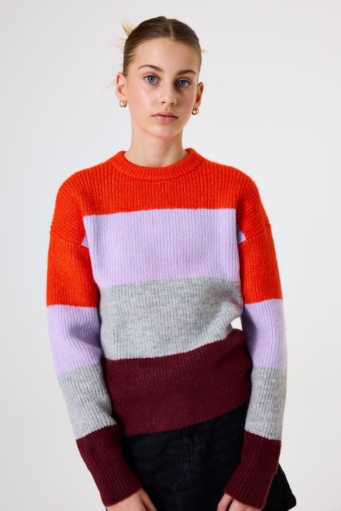 Gebreide pullover in colour-blocking-design