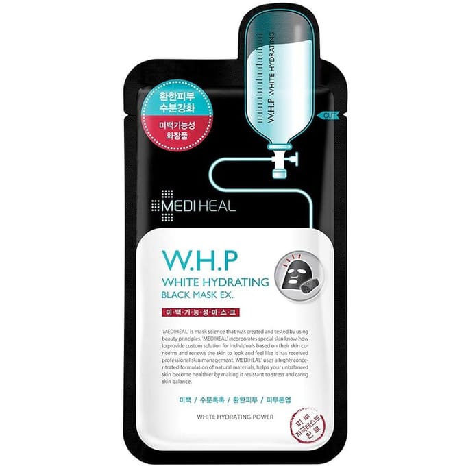 10 stuks_[MEDIHEAL] W.H.P White Hydrating Black Mask EX 10pcs Mask black