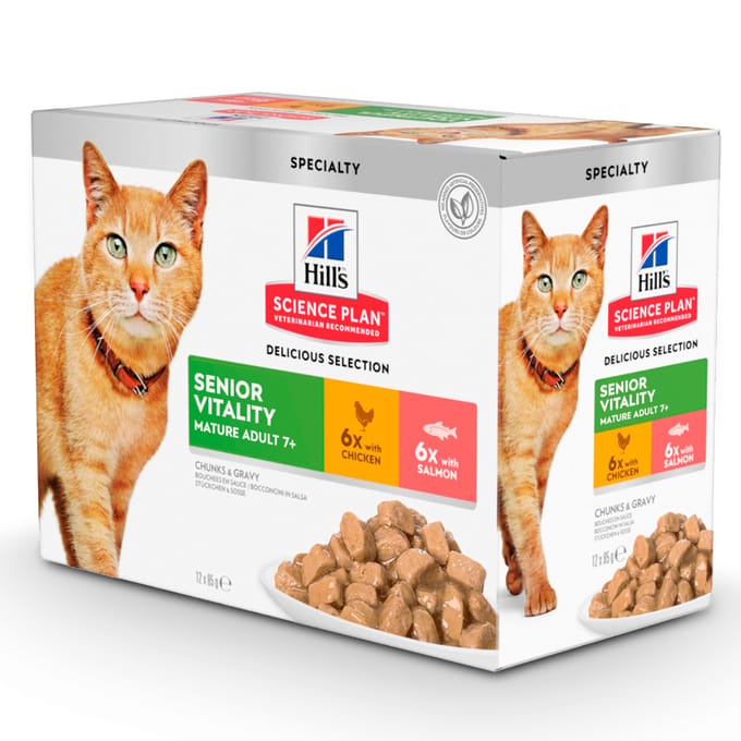 24x85g Adult 7+ Youthful Vitality Hill's Science Plan Kattenvoer