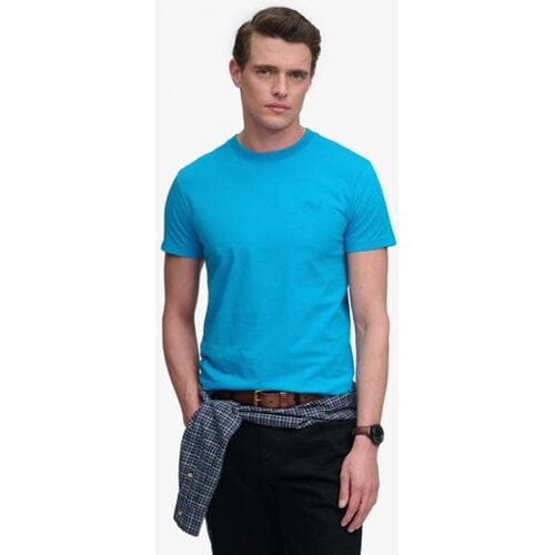 Superdry - Essential Logo Geborduurde Neon T-shirt - Heren - T-shirts