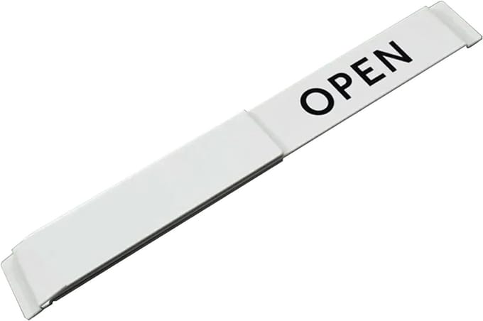 Open Gesloten Bord - Welkom Deurweergave - Bedrijfsindicator - Omkeerbaar Schuifontwerp - 40x5cm - Wit
