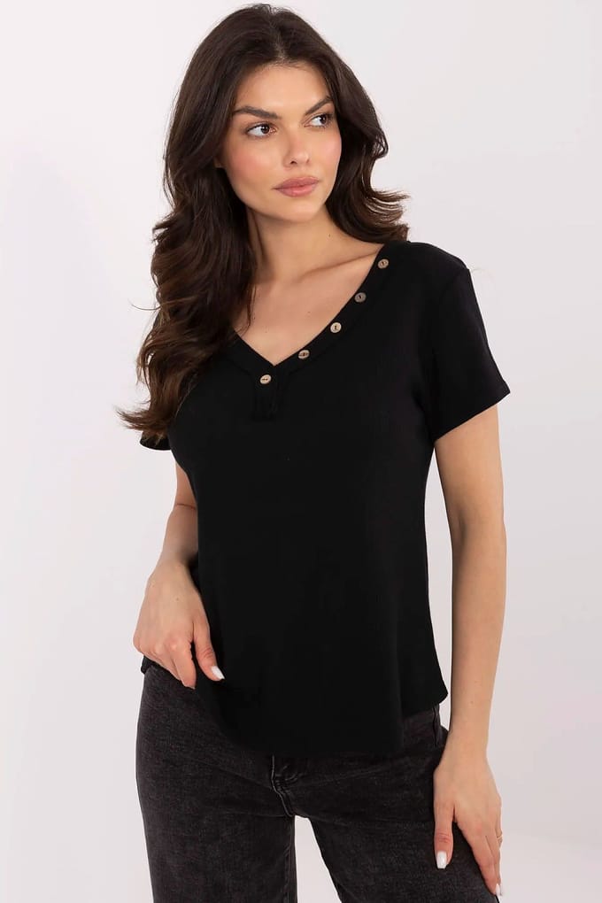 Soft Swirl Top - Zwart / One Size