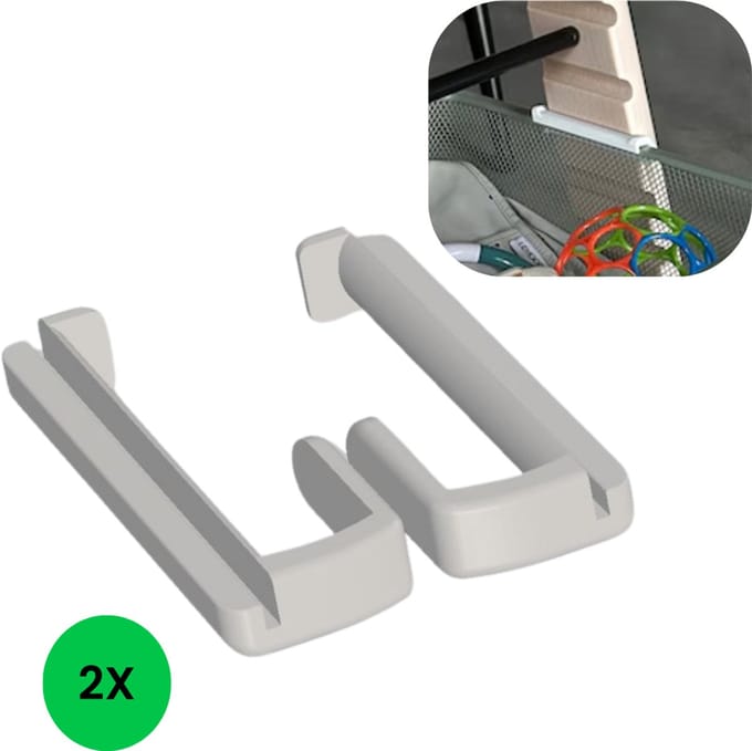 Adapter voor Ikea Trofast draadmand voor de Tripp Trapp kinderstoel - V2 - Wit - 2 stuks -