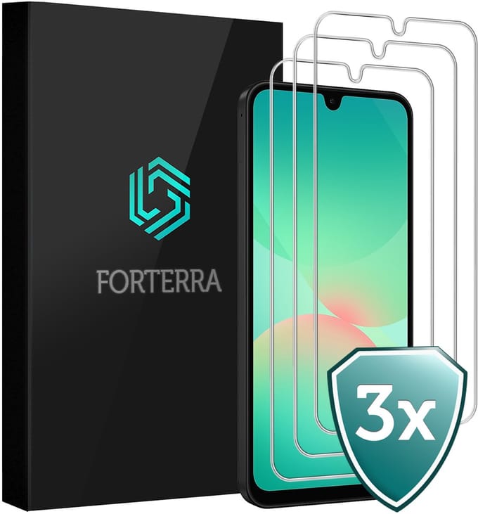 Screenprotector 3 Stuks - Geschikt voor Samsung Galaxy A26 - Extra Sterk - Beschermglas - Gehard Glas - Tempered Glass - Screen Protector