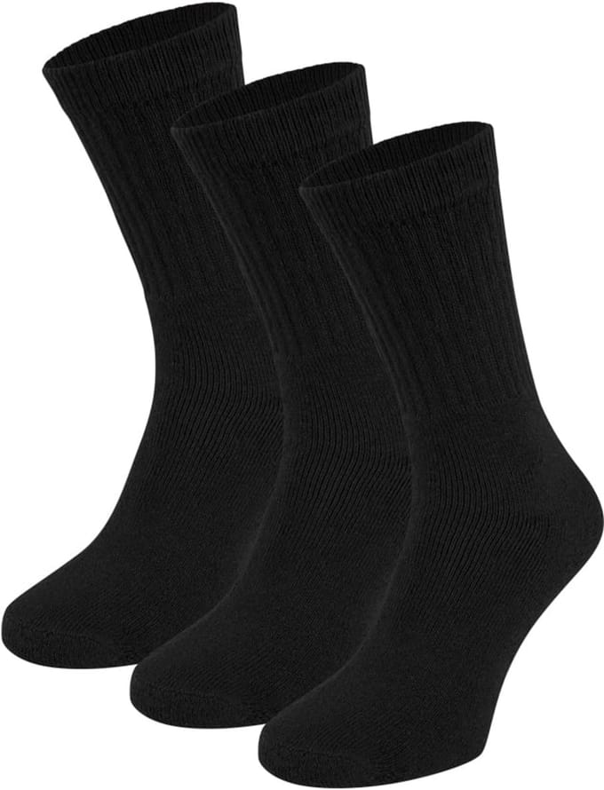STAPP [yellow] - 4400 CASUAL Unisex - 3-Pack - Maat 39/42 - Zwart