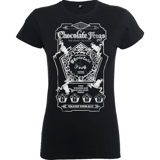 Harry Potter Honeydukes Chocolate Frogs Dames T-shirt - Zwart/Wit - M