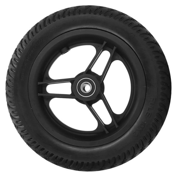 Voorwiel rolstoel 10x2 inch Polyurethaan massief rollator looprek vervangend zwenkwiel black