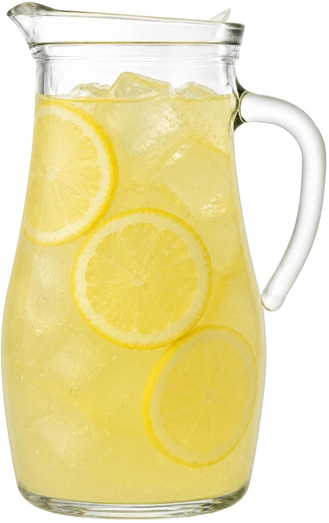 5Five Sap en waterkan - met deksel - 1,5L / 1500 ml - glas - schenkkan - karaf
