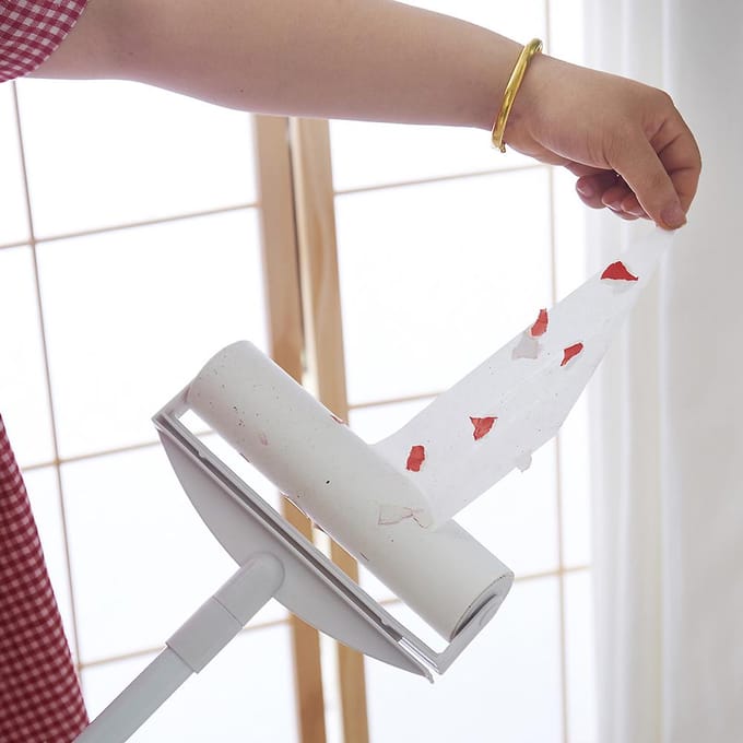 Kleverige Roller Navulling Pluisroller Kleverige Papieren 60 Vel Rol Sticky Paper Roller white