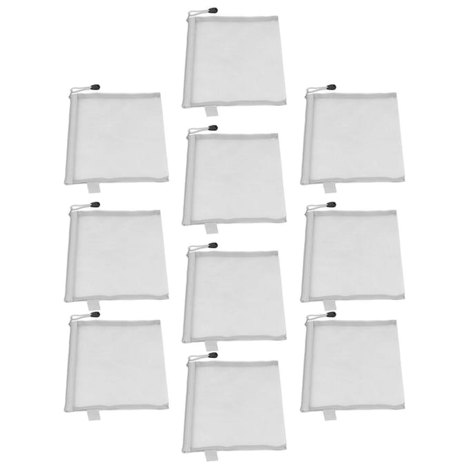 10PCS Pochette à documents zippée Imperméable Résistante à la déchirure Format papier A5 Sac organisateur de documents Grey