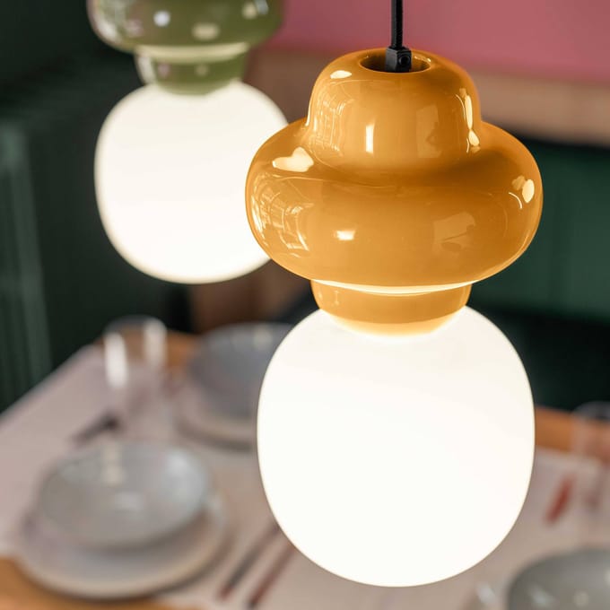 Ferroluce Hanglamp Copacabana, geel