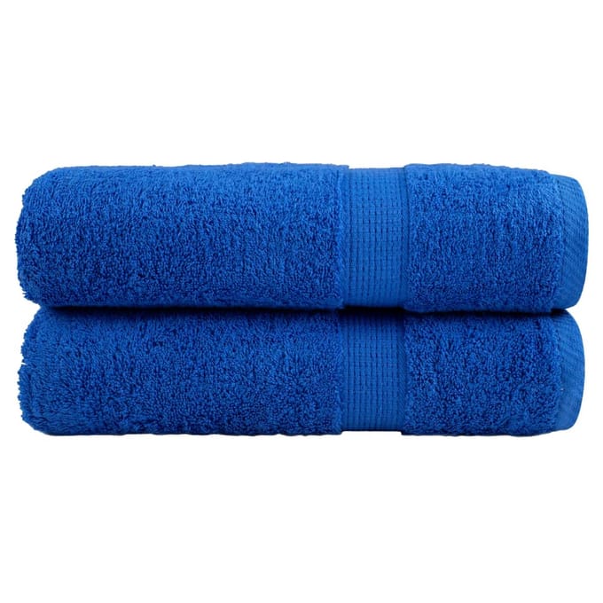 vidaXL - Handdoeken - SOLUND - 2 - st - 600 - g/m² - 50x100 - cm - blauw