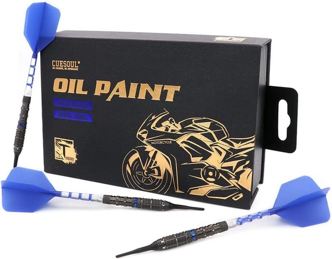 Dart Set - Soft Tip Darts - Spel Spelen - 90% Tungsten - 22g - Olieverf Afwerking