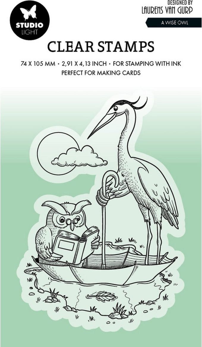 Studio Light • By Laurens Clear Stempel A Wise Owl