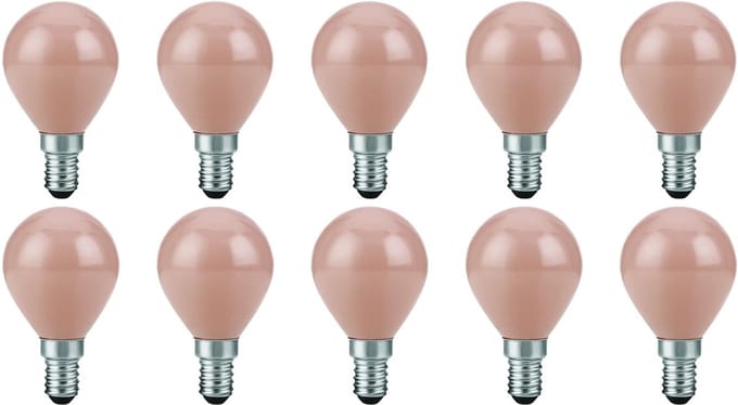 SPL E14 LED Lamp 4.5W Dimbaar - Flame - Extra Warm Wit - 1800K - LED Filament Globe G45 - Vervangt 25W - 10 Stuks