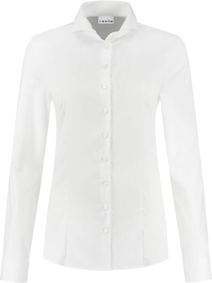 Ledub dames blouse Roos - popeline - wit