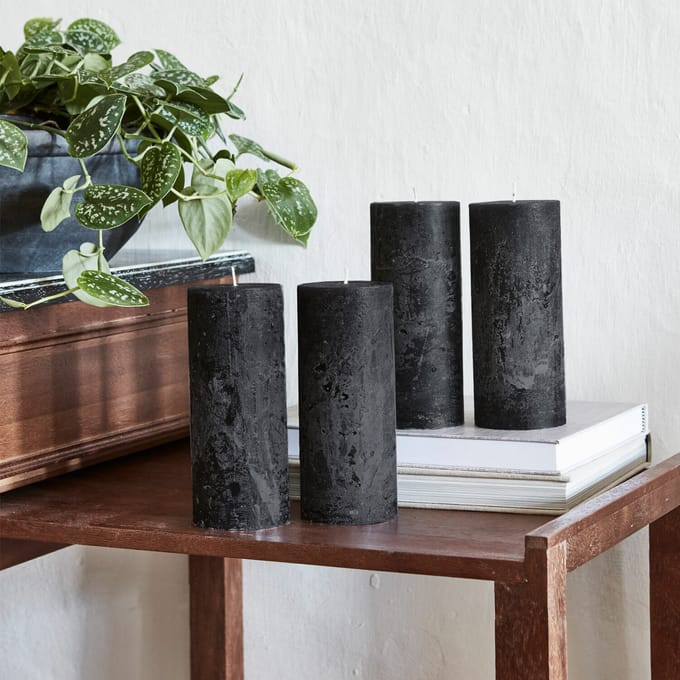LOBERON Kaars set van 4 Homel antraciet