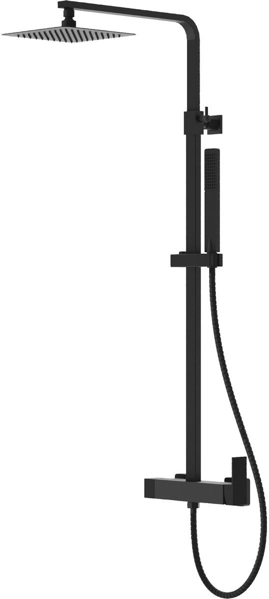 Domino Lavita Aquila mat zwart doucheset douchen complete douche doucheset met regendouche handdouche Set kraan modern design