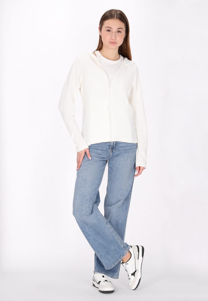 Mymo Fleece jas Dames wit