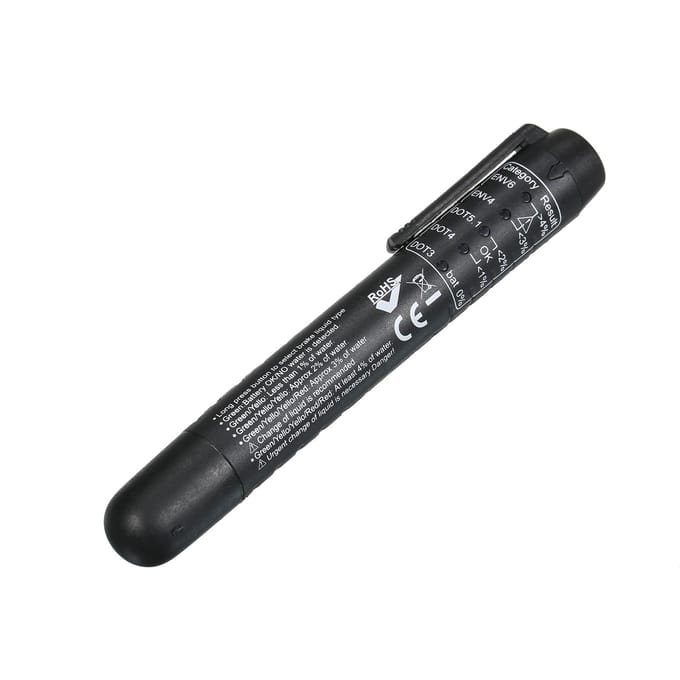 Remvloeistoftester Pentest DOT3 DOT4 DOT5.1 ENV6 ENV4 remvloeistoffen met 5 LED-indicatoren zwart