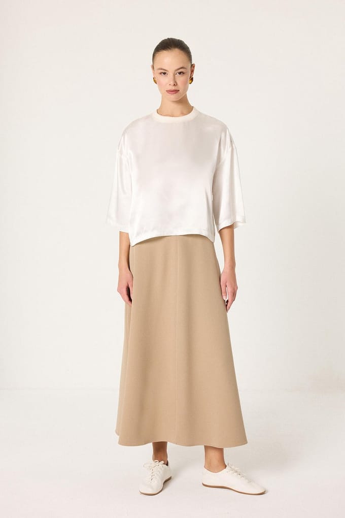 Touché Privé - High waist rok - Taupe - Dames