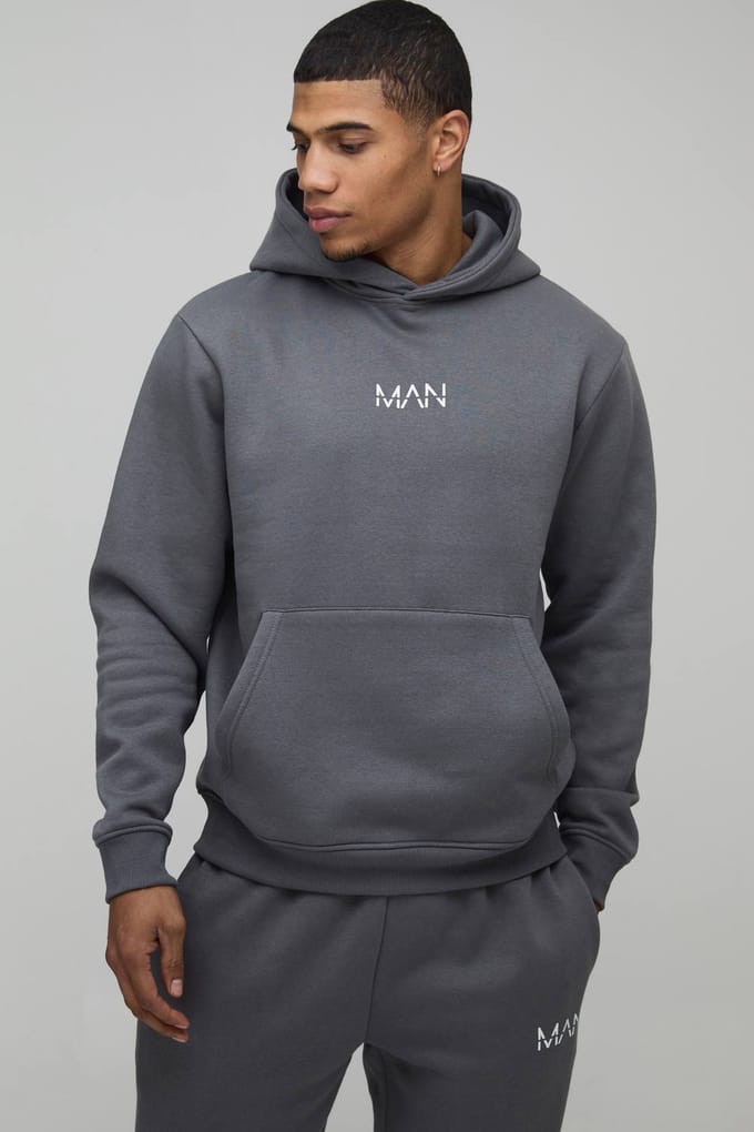 Regular Fit Heren Trainingspak Met Capuchon En Cargo-zakken | Charcoal | Size Medium