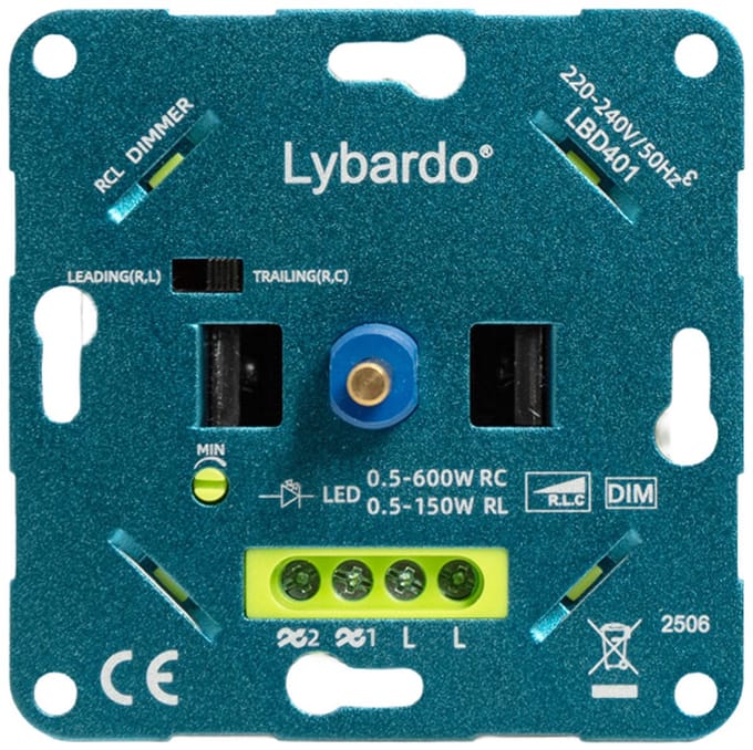 Lybardo - LED Dimmer - 0.5-600W - Universeel - Inbouw