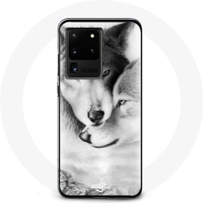 Hoesje voor Samsung Galaxy S20 Ultra Wolf Duo dieren