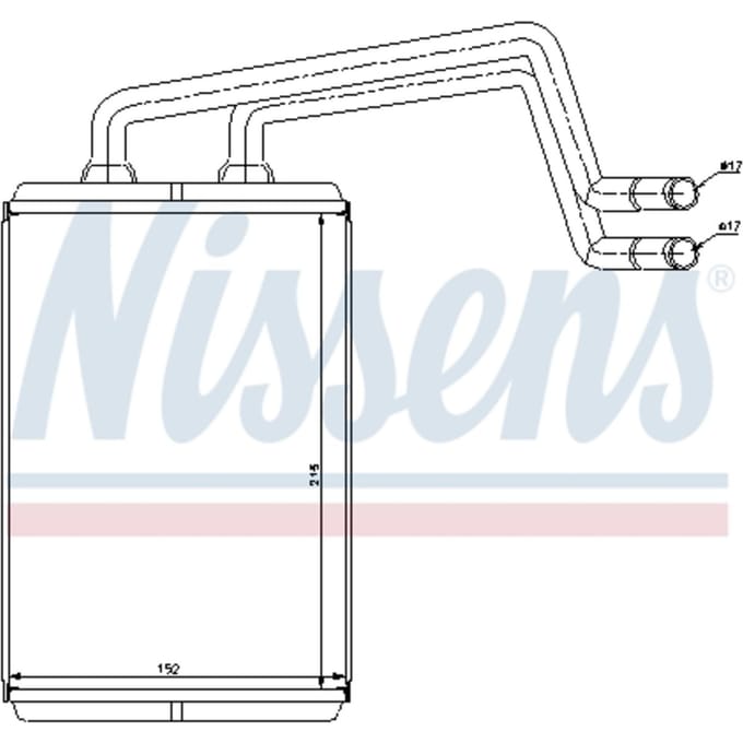 Warmtewisselaar, interieur verwarming NISSENS 77612