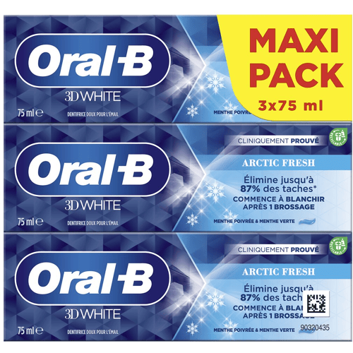 Oral-B 3D White Arctic Fresh tandpasta - 3x75 ml