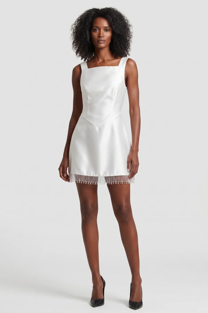 Odd Muse Embellished Mini Dress White Maat: XS TALL | Mini Jurken Outlet | Dames | Wit