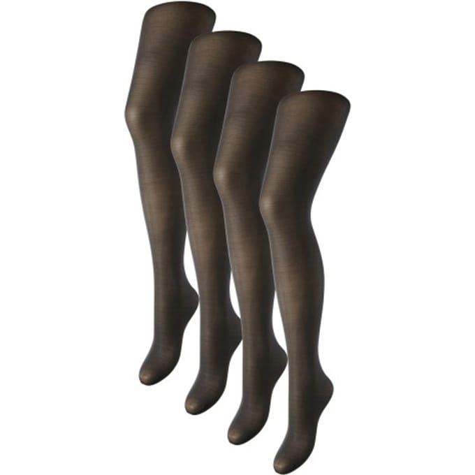 Pieces Dames Panty PCNEW NIKOLINE 20 Den Tights Zwart 4-Pack - Maat M/L