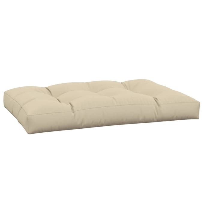 vidaXL - Palletkussen - 120x80x12 - cm - stof - beige